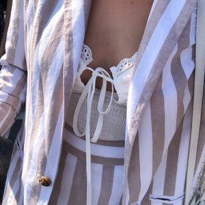 Target A New Day Striped linen blazer